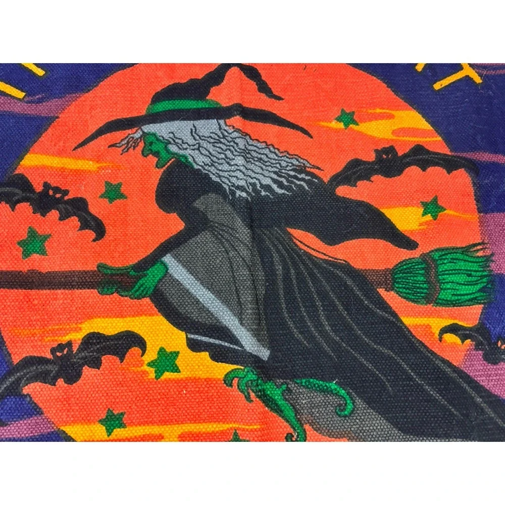 Vintage Hayim Company 1997 Halloween Wicked Witch Fringed Mat 28.5x46